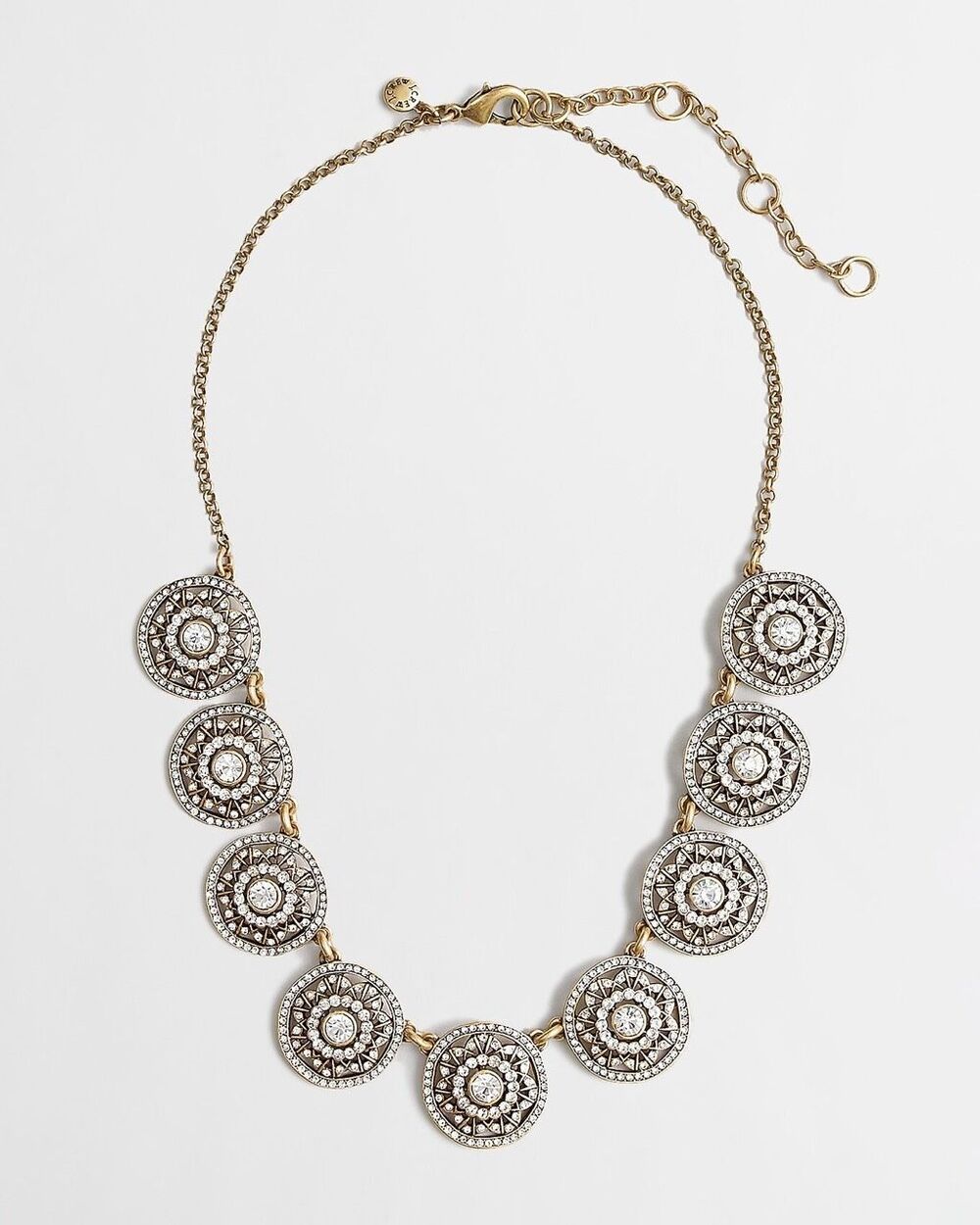 J.Crew Factory | Crystal Pinwheel Necklace | 17” Adjustable
